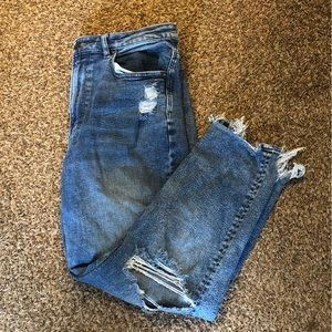 American eagle distressed mom jean